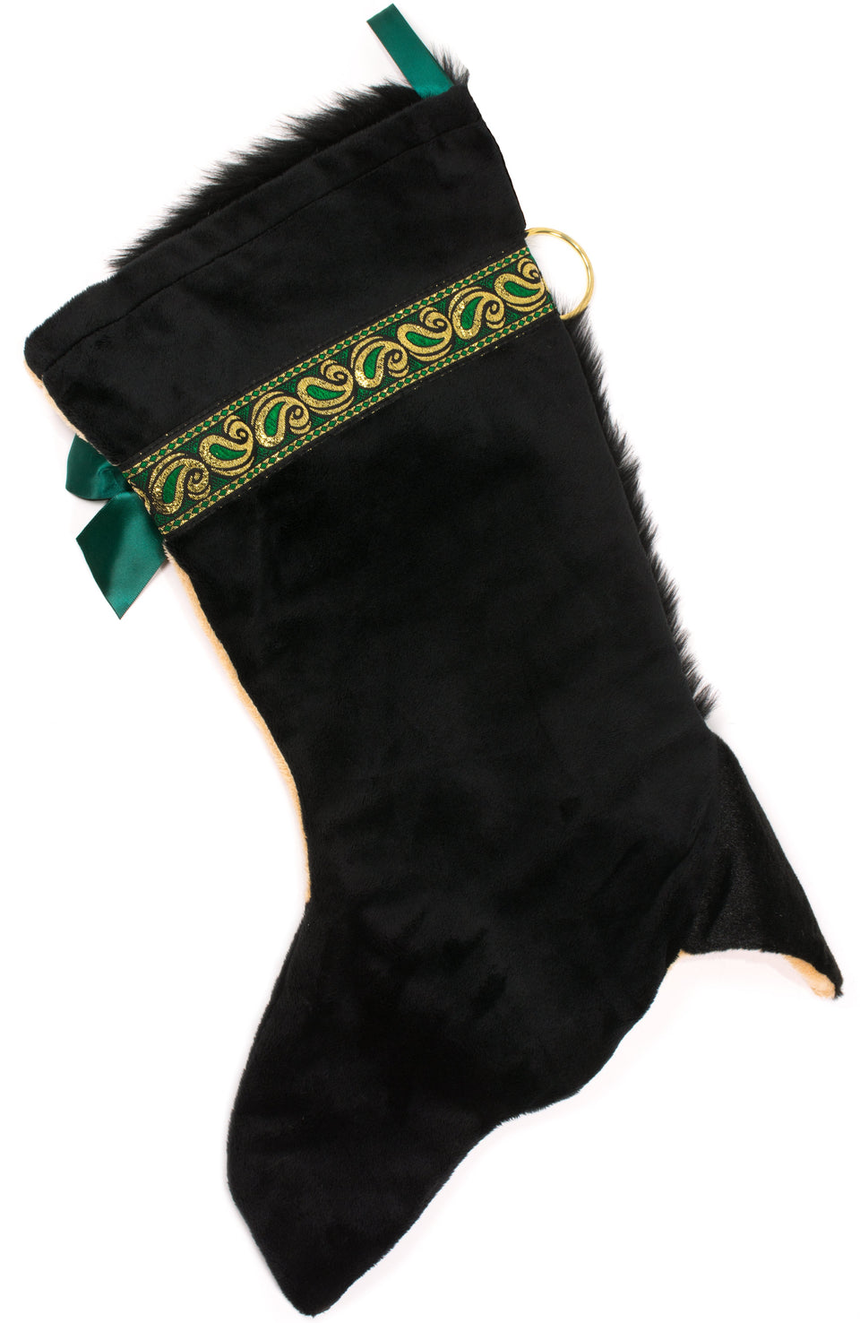 This German Shepherd dog shaped Christmas stocking is perfect for stuffing toys and treats into to spoil your fur baby for Christmas, or whatever holiday you celebrate!