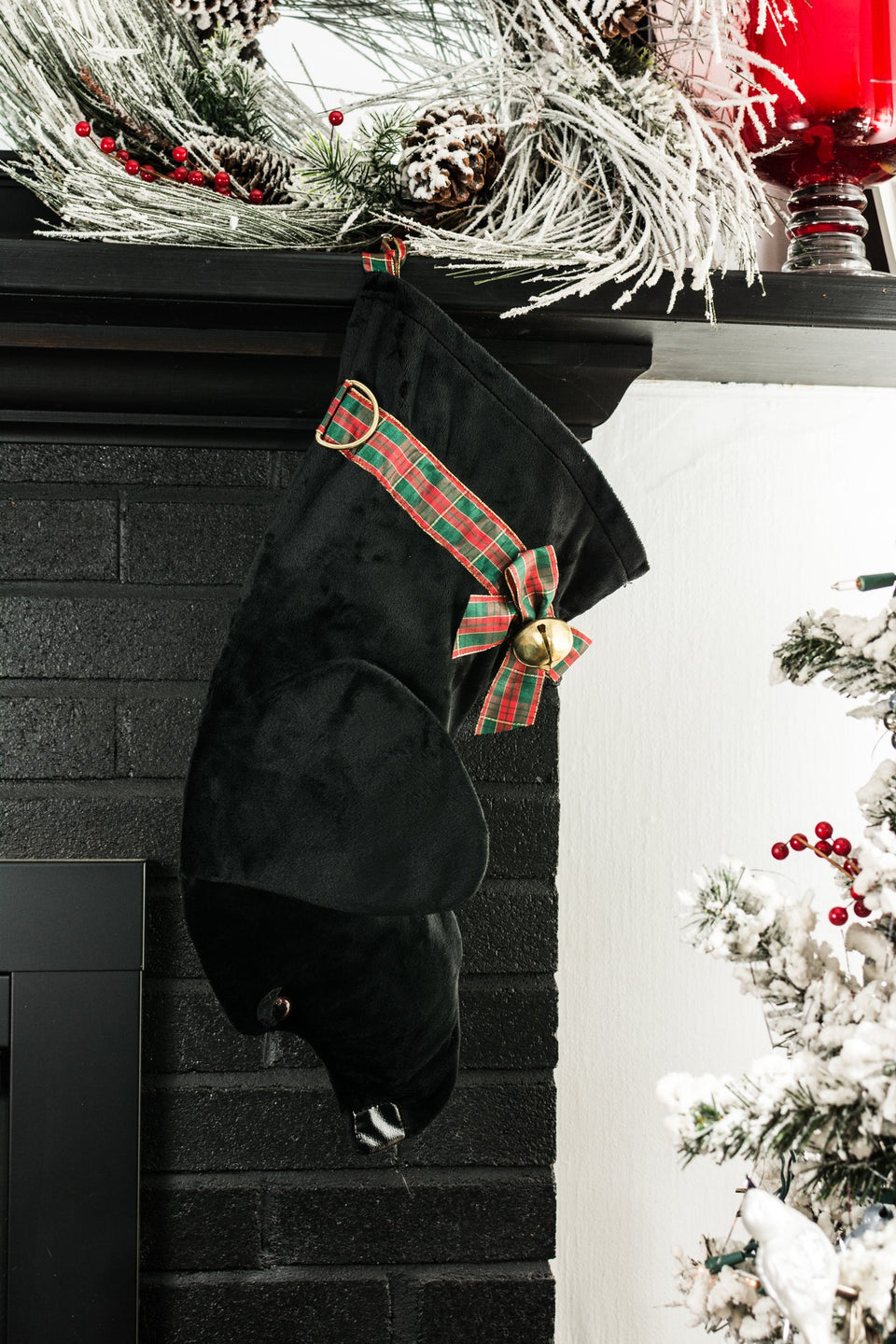 This Black Lab shaped Christmas dog stocking is perfect for stuffing toys and treats into to spoil your fur baby for Christmas, or whatever holiday you celebrate!