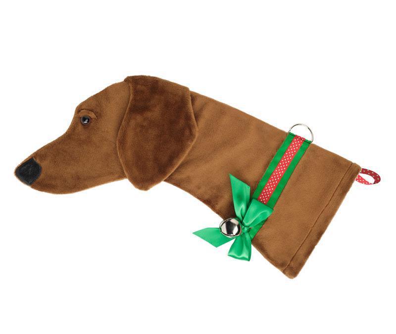 This Red Dachshund dog Christmas stocking is perfect for stuffing toys and treats into to spoil your fur baby for Christmas, or whatever holiday you celebrate!