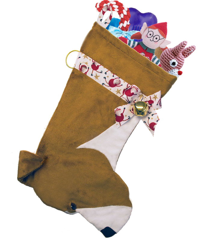 This Pit bull dog Christmas stocking is the perfect gift for stuffing toys and treats into to spoil your fur baby for Christmas, or whatever holiday you celebrate!