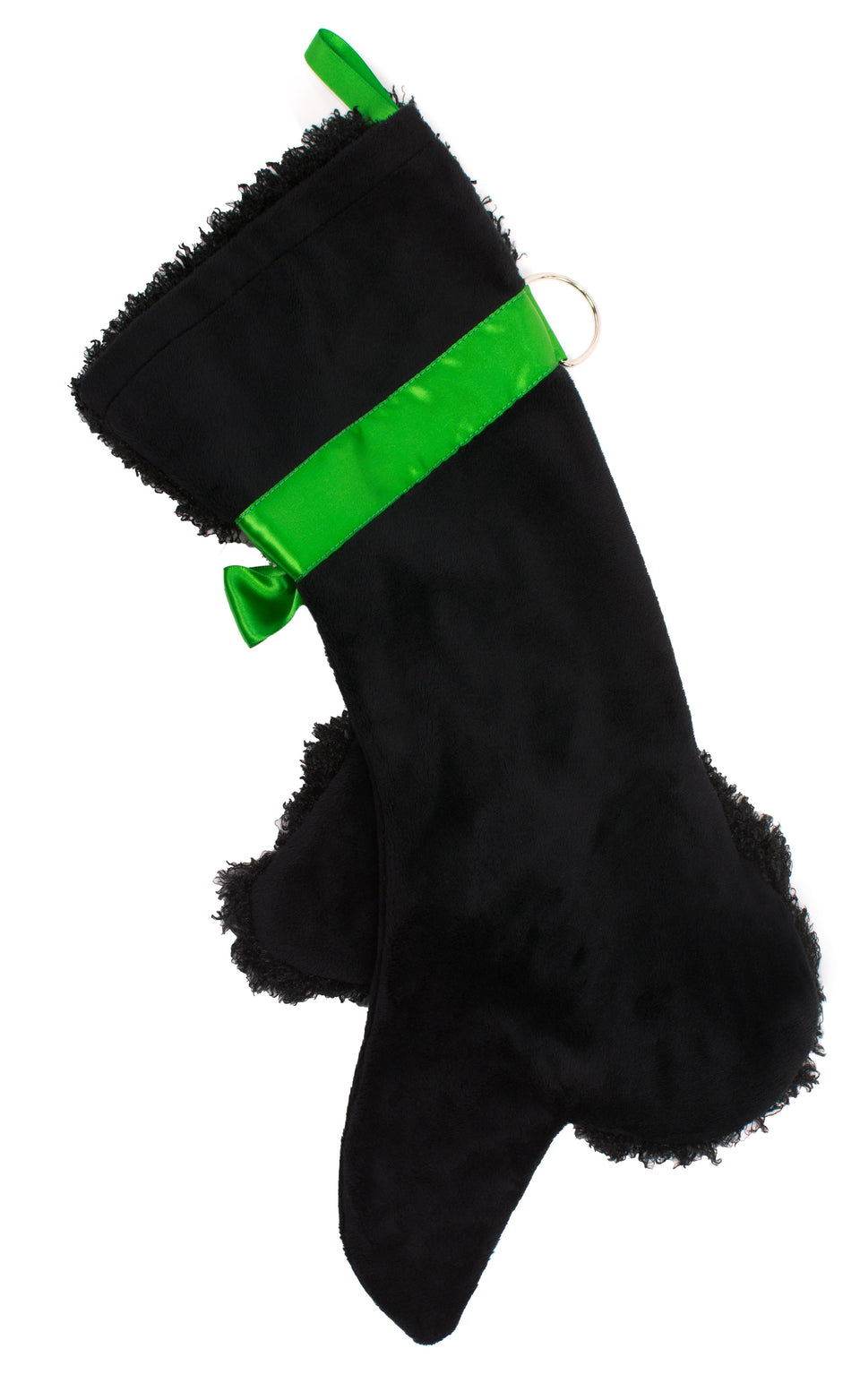 This Black Poodle shaped dog Christmas stocking is the perfect gift for stuffing toys and treats into to spoil your fur baby for Christmas, or whatever holiday you celebrate!