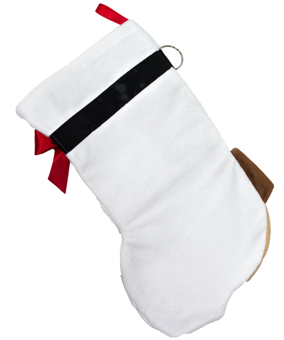 This English Bulldog Christmas dog stocking is perfect for stuffing toys and treats into to spoil your fur baby for Christmas, or whatever holiday you celebrate!