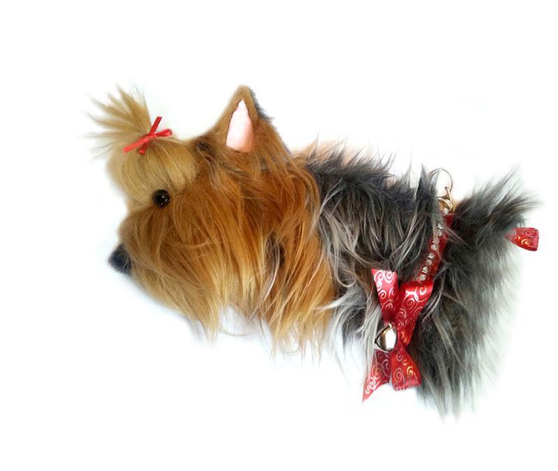 This Yorkshire Terrier shaped dog Christmas stocking is the perfect gift for stuffing toys and treats into to spoil your fur baby for Christmas, or whatever holiday you celebrate!